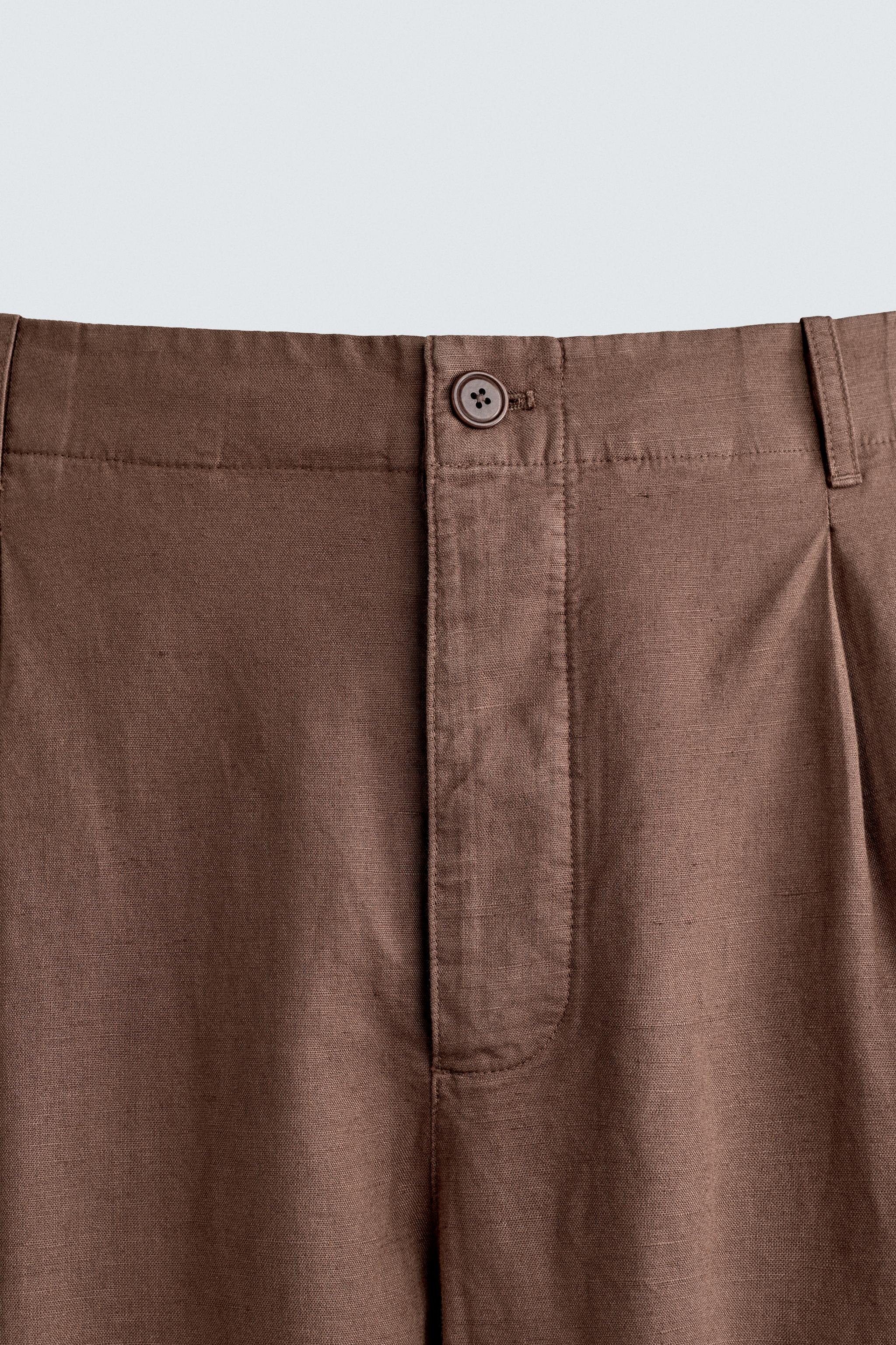 HEMP AND COTTON RELAXED FIT PANTS